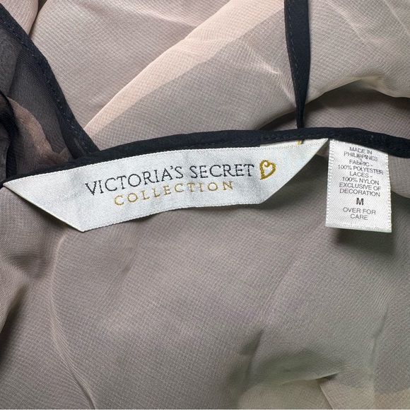 Vintage 90s Victoria’s Secret Floral Black Mesh Cami Top & Bottoms, Fairy Grunge - Picture 6 of 11